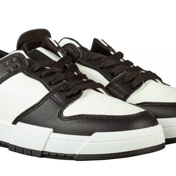 Ανδρικά αθλητικά παπούτσια  μαύρα από οικολογικό δέρμα Kitu, 3 - Kalapod.gr